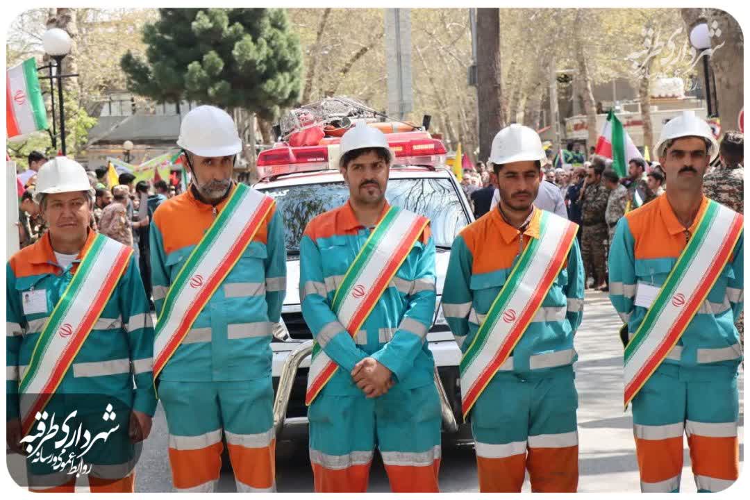 🔸 آمادگی خدمات شهری شهرداری طرقبه برای راهپیمایی ۲۲ بهمن